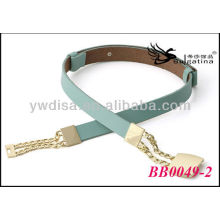 Gold Metal Leather Belts Handmade Wholesale With Size 2.55cmW*72cmL BB0049-2